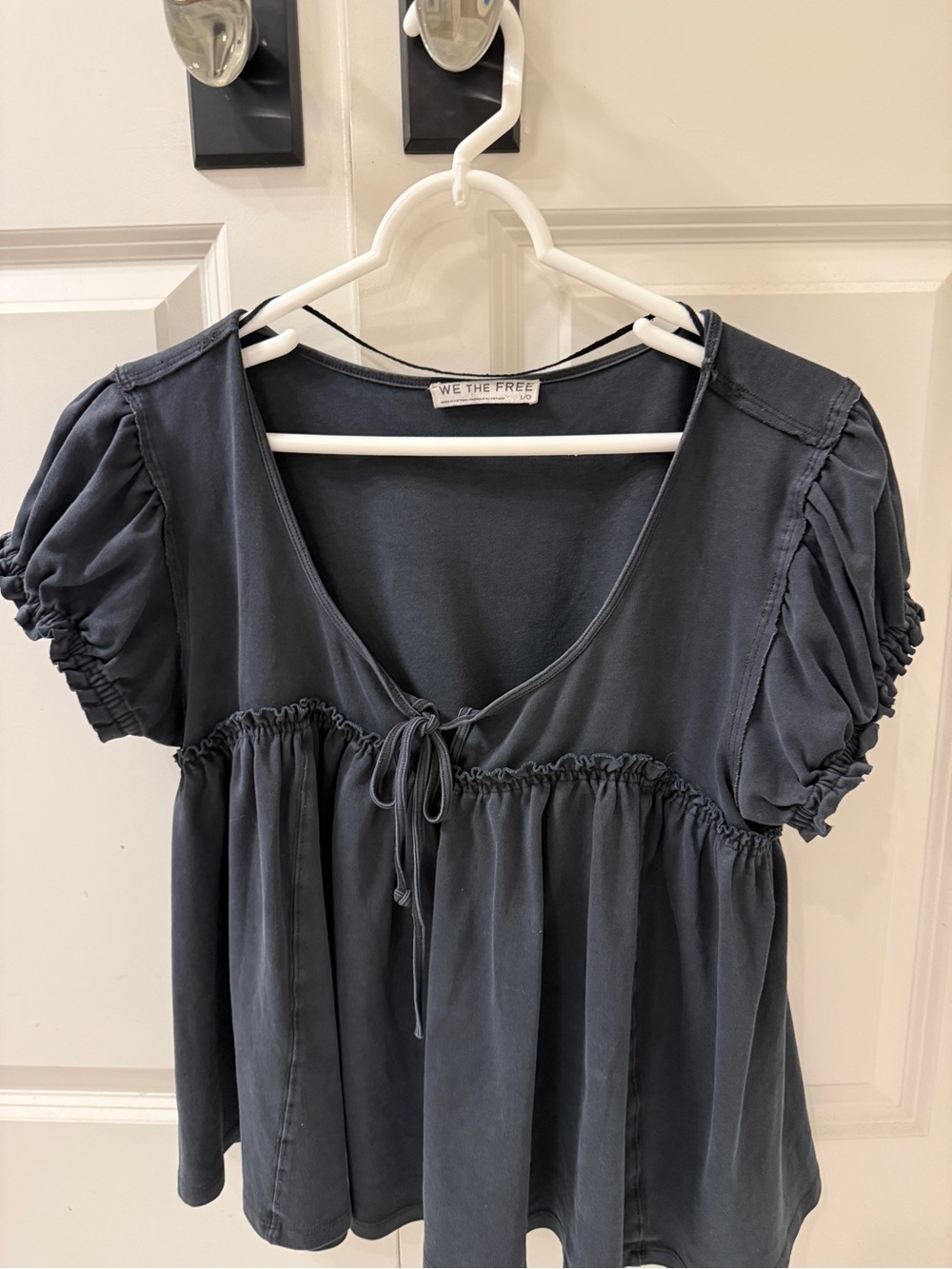 We The Free  puff-sleeve baby doll top